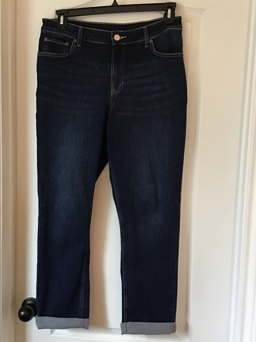 Martha Stewart Indigo denim jeans.